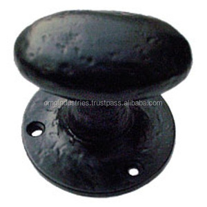 Perillas de Hierro Fundido Estilo Antiguo para Muebles, Perillas Redondas Negras para Gabinetes de Cocina y Cajones de Hotel - Product Image 1