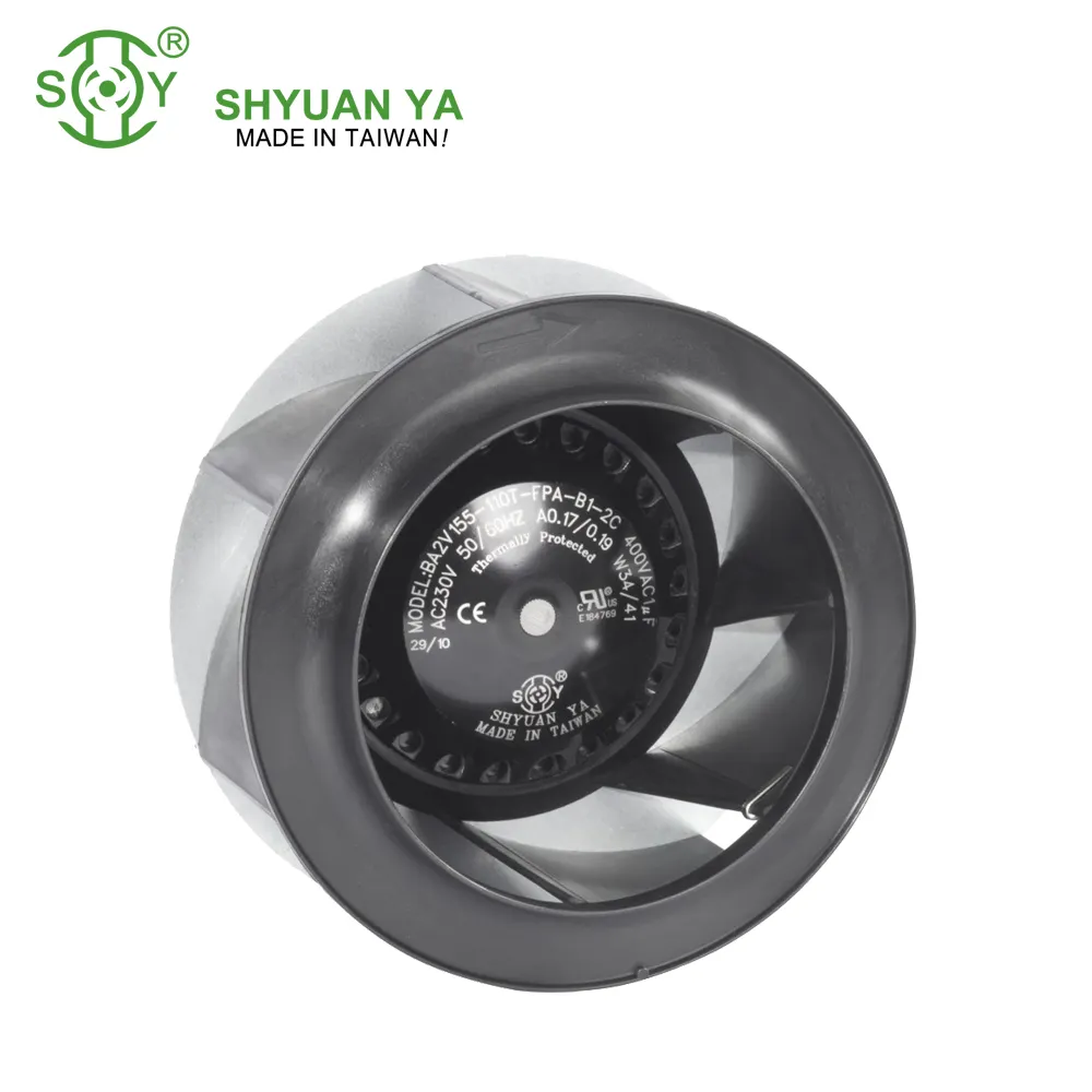 High Volume AC Motor Air 155x110mm Centrifugal Fan