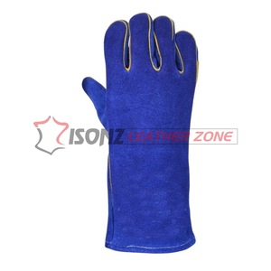Guantes de Soldadura ISONZ Leather Zone de Cuero Vacuno y Gamuza, Resistentes a Cortes y Antideslizantes, con Protección Reforzada en Dedos y Palma - Product Image 6