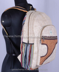 Triangle Shape Style Hemp Backpack HBBH 0015 - Product Image 3