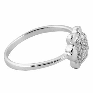 Anillo de plata esterlina 925 Zirconia cúbica en forma de corazón hermoso hecho a mano mayorista fabricante de la India para ocasiones de fiesta - Product Image 2