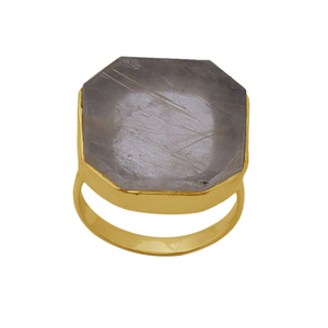 แหวนควอตซ์อัญมณีสีทองรูปเพชรสุดแฟนซี925เครื่องประดับเงินสเตอร์ลิงแหวนแฟชั่นคลาสสิกสำหรับวันครบรอบแต่งงาน - Product Image 1