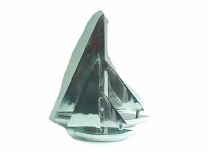 Espejo pulido aluminio barco réplica decoración náutica escultura de Metal decoración del hogar hecho a mano proceso fundido modelo artesanal 38x26cm - Product Image 2