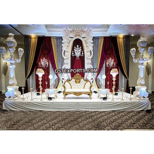 Escenario Moderno Árabe de Terciopelo Ligero para Bodas y Eventos, con Tamaño Personalizado para Recepciones Reales Marroquíes y Eventos Occidentales - Product Image 1