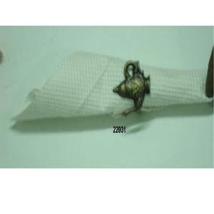 Porte-serviettes en laiton antique de conception gaufrée - Product Image 1