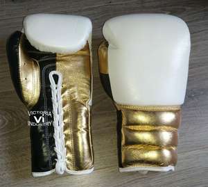 Gants de boxe professionnels en cuir de vachette de haute qualité 8oz 16oz imprimés sur mesure pour adultes entraînement d'arts martiaux gants authentiques - Product Image 2