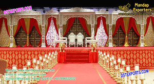 Escenario de boda asiática, instalación de escenario, el mejor diseño, decoración de escenario, recepción - Product Image 2