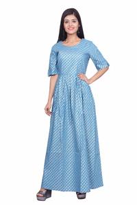 Vestido de noche americano europeo Hasta el suelo Vestido de fiesta Cintura natural de verano con bolsillos - Product Image 3