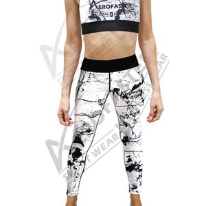 บรากางเกงขาสั้นเล่นกีฬาโยคะหินอ่อนสำหรับผู้หญิงชุดออกกำลังกายเล่นยิมทำจากโพลีเอสเตอร์พิมพ์ลายได้ตามต้องการ - Product Image 3