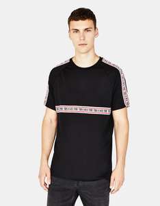 T-shirt OEM personnalisé avec bande latérale pour hommes - Product Image 1