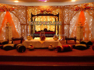 Décoration de Toile de Fond De mariage Indien Rideaux De Toile De Fond De Mariage Coloré De Mandap de Mariage Rideaux - Product Image 2