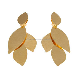 ต่างหูแบบหนีบทองเหลืองชุบทองสไตล์โบฮีเมียนสำหรับปาร์ตี้ของขวัญงานวันครบรอบงานตามสั่ง - Product Image 2