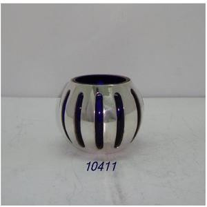 Bougeoirs votifs et photophore en métal fabriqués de manière unique Vente chaude en laiton et verre votive avec plaqué argent pour la décoration de la maison - Product Image 2