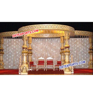 Mandaps de Cristal Ganesha para Bodas Maharaja, Mandaps de Pilar Ganesha para Bodas Indias, Mandap de Fibra de Cristal de Nuevo Diseño, Londres - Product Image 1