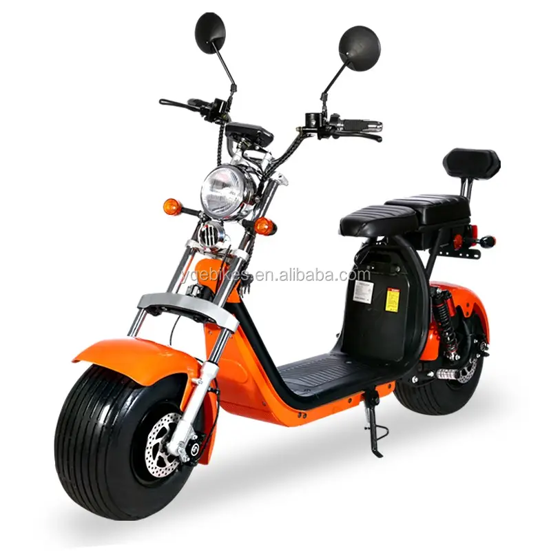 Scooter de mobilité 2 places 1000W1500W scooter électrique ville coco gros pneu au lithium amovible batterie moto