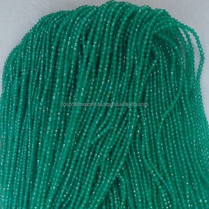 Piedras naturales de ónix verde para hacer joyas, piedras curativas, hilo de cuentas redondas lisas, collar de la mejor calidad - Product Image 4