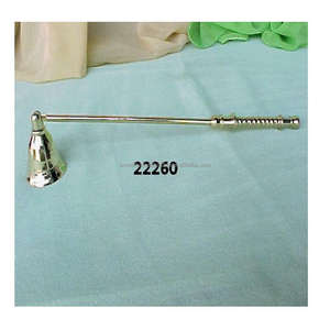 Éteignoirs à mèche de bougie en laiton plaqué argent style américain fait à la main pour les mariages et Pâques - Product Image 1