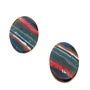 Piedra Natural de Calsilica para hacer joyas, cabujones de piedras preciosas sueltas redondas lisas de arcoíris, venta al por mayor - Product Image 1