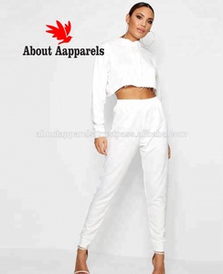 Lo último en chándal liso personalizado para mujer, chándales de entrenamiento, gimnasio, chándal/traje de jogging personalizado, nuevos chándales recortados - Product Image 3