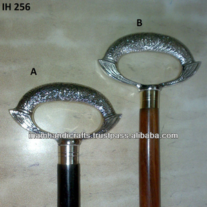 Exclusive Antique Brass Victoria Handle Walking Stick, Walking Cane, Trekking Hiking <b>Pole</b> - Product Image 3