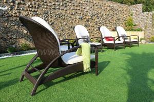 เก้าอี้อาบแดดกลางแจ้งที่ทันสมัยเฟอร์นิเจอร์หวายและอลูมิเนียมที่น่าทึ่งสำหรับสวนบ้านสวนโรงแรมและวิลล่าใช้ - Product Image 3