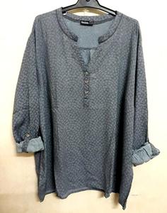 Camisa a cuadros con bordado floral para mujer, nueva colección de primavera, fabricada en Bangladesh, manga acampanada, blusa holgada, algodón negro, estilo urbano, de marca. - Product Image 1