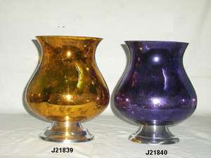 Candelabros de aluminio fundido de gran venta con chimenea de vidrio en muchos colores decoración del hogar vajilla portavelas - Product Image 4