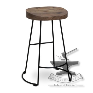 เก้าอี้บาร์เรียทำจากไม้มะม่วงแข็งแรงทนทานสำหรับใช้ในเชิงพาณิชย์สำหรับโรงแรมห้องรับประทานอาหารห้องนั่งเล่นห้องประชุมโรงเรียน - Product Image 1