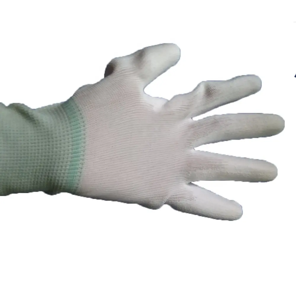 Polyester Knitted PU Palm Coated Working Gloves