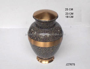 Tarro de urna de metal pintado estilo piedra gris de alta calidad en latón fundido también disponible en tarros de urna de aluminio para mascotas a precio al por mayor - Product Image 2
