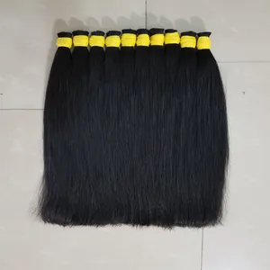 Veri capelli umani per intrecciare il fornitore dell'oro Aliexpress nessun spargimento di capelli sfusi capelli umani di prima classe