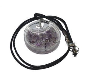 Amethyst Acrylic <b>Orgonite</b> Pendant - Product Image 1