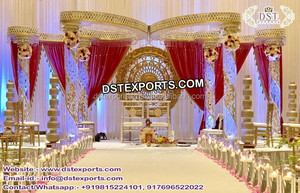 Stylish Wedding Fiber Crystal Mandap Wedding Crystal <b>Decorative</b> Indian Mandap <b>Marvelous</b> Wedding Spiral Crystal Mandap - Product Image 2