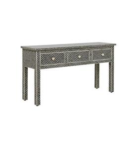 Mesa de consola con incrustaciones de hueso de diseño clásico moderno para muebles de sala de estar elegantes para el hogar o la oficina - Product Image 2