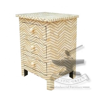 Mesa auxiliar con incrustaciones de hueso versátil con cajones para dormitorio, taller, Bar, sala de estar, entrada de Hospital, escuela o apartamento - Product Image 3