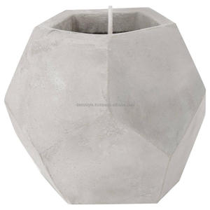 Tarro de vela de cemento vacío Geo - Product Image 1