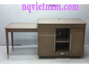 Обтекаемый стол для микроволновки правый студийный шкаф из тика