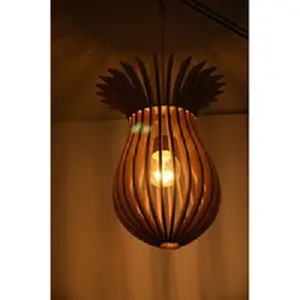 Lustre de madeira suspenso, candelabro de madeira de bambu moderno suspenso, decoração para restaurante e casa