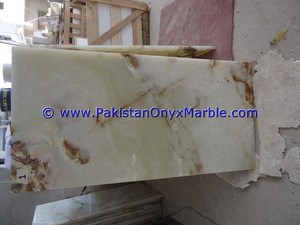 Tapa de mesa de ónix blanco pulido, tapa de café de ónix blanco pulido elegante para tocador y encimeras de mesa, tapas de tocador y tapas de mesa - Product Image 3