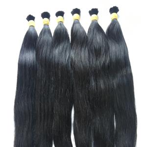 ช่อผมมนุษย์บริสุทธิ์แบบสองชั้นสำหรับผมเปียผมตรง - Product Image 1