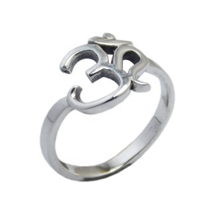 Charm Om Shaped 925 Sterling <b>Silver</b> <b>Ring</b> for Gift <b>Silver</b> Handmade 925 Sterling <b>Silver</b> Jewelry <b>Eternity</b> Vermeil <b>Rings</b> - Product Image 1