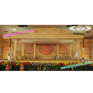 Impressionnant mariage du sud de l'Inde Mandap mariage indien Mandap fabricant mariage Mandap ensemble nouveau Design or scène configuration USA - Product Image 1