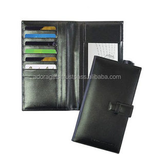 Portefeuille de voyage personnalisé, en acier inoxydable, avec fentes pour cartes, à fermeture à pression - Product Image 1