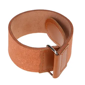 เข็มขัดเหลาให้แหลมสายหนังวัวแท้สำหรับร้านตัดผมทรงตรงมีความยาวตามสั่งหัวเข็มขัดเหล็กออกแบบโลโก้ได้ตามต้องการ - Product Image 1