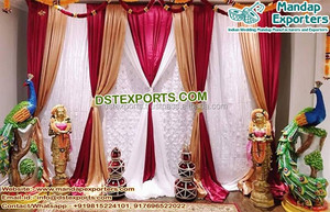 Mehandi ฉากหลัง Zari สีสันสดใส,ฉากหลังสำหรับทำงานเวที Zari - Product Image 3