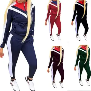 2022 Großhandel Hochwertige Sport Sport bekleidung Trainings anzüge Fitness Frauen Polyester Custom Trainings anzug Spring Running Trainings anzug