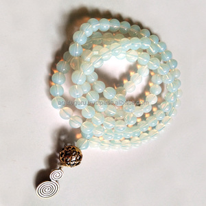 Perles d'opale de pierres précieuses naturelles Jap mala Mala de guérison bénie - Product Image 1