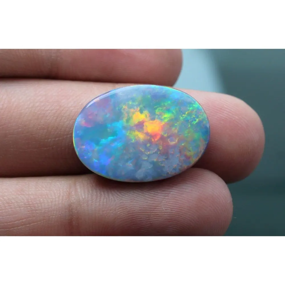 Natürlicher australischer Opal Doublet ovale Form Cabochon Edelstein Großhändler Lieferant