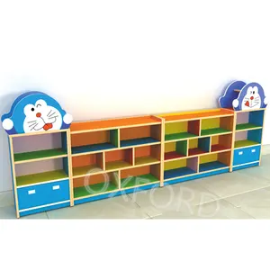 Doraemon shape kids toy cabinet melamine board furniture KB45