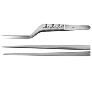 Pinza en forma de bayoneta Yasargil, punta de 0,9mm, 18cm de longitud - Product Image 1